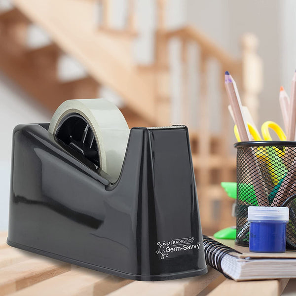 RAPESCO HEAVY DUTY BLACK TAPE DISPENSER. ROPRPTD500B